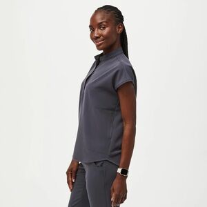 Figs Women's Charcoal Rafaela Scrub Top